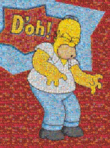 The Simpsons Photomosaics 1000 Piece Puzzle Homer D'oh!
