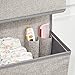 mDesign Fabric Baby Nursery Hanging Organizers for Over the Door Storage for Kids - 3 Pocket Organizer Caddy with Hooks for Clothing, School, Diaper, Toy, Outfits - Lido Collection - Textured - Gray