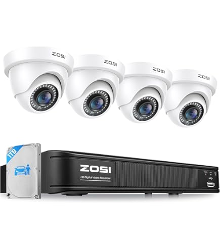 Amazon.com: ZOSI 1080P H.265+ Home Security Camera System with AI