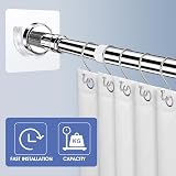 Sibba Shower Rod Holder 4Pcs Sticky Curtain Bracket No Drilling Clear view 3