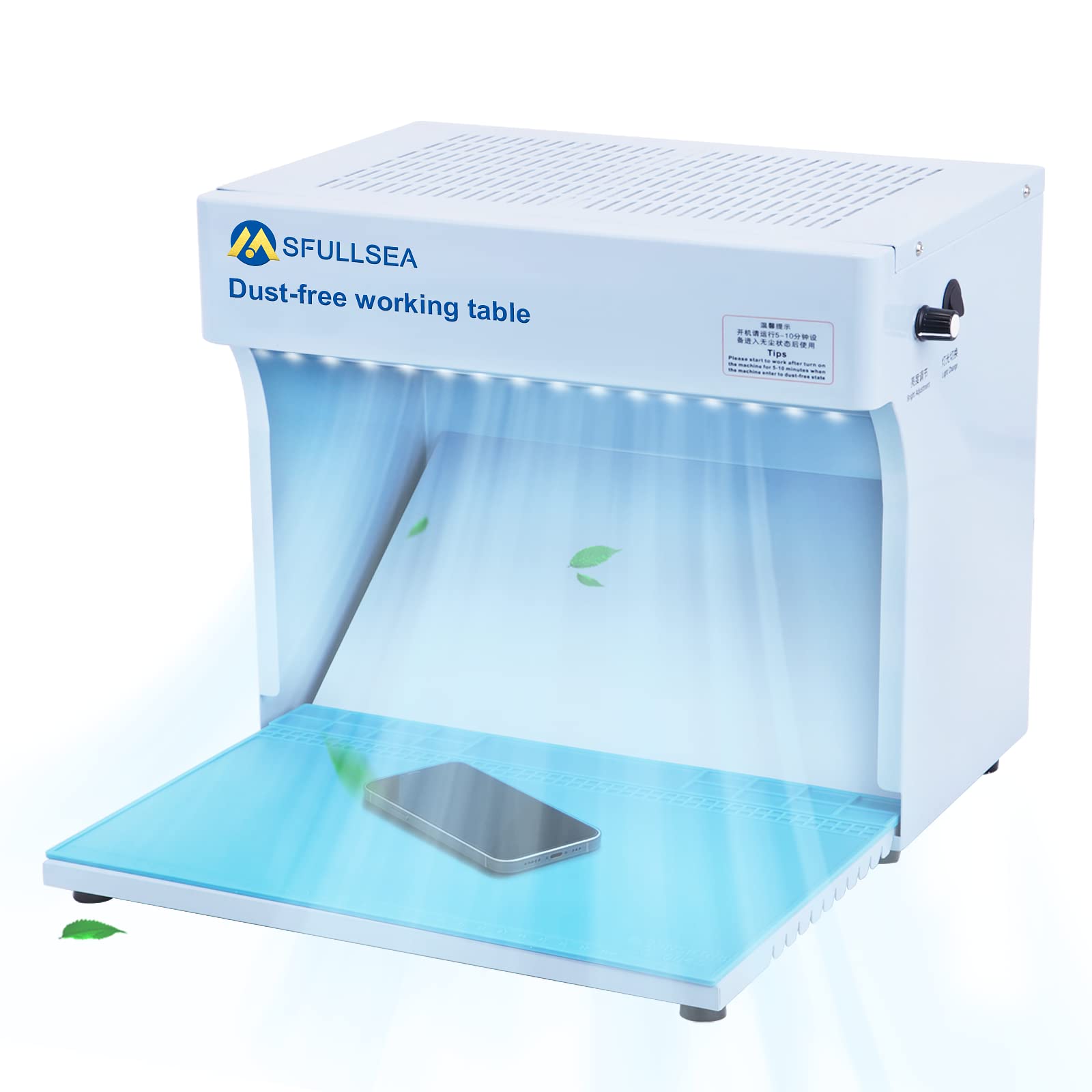 Photo 1 of MSFULLSEA Laminar Flow Hood Mycology Vertical Laminar Flow Hood H-E-P-A Filter Air Flow Clean Bench Workstation for Phone LCD Repair Tissue Culture Seedlings Only 1 H-E-P-A Filter (Air Flow Hood)