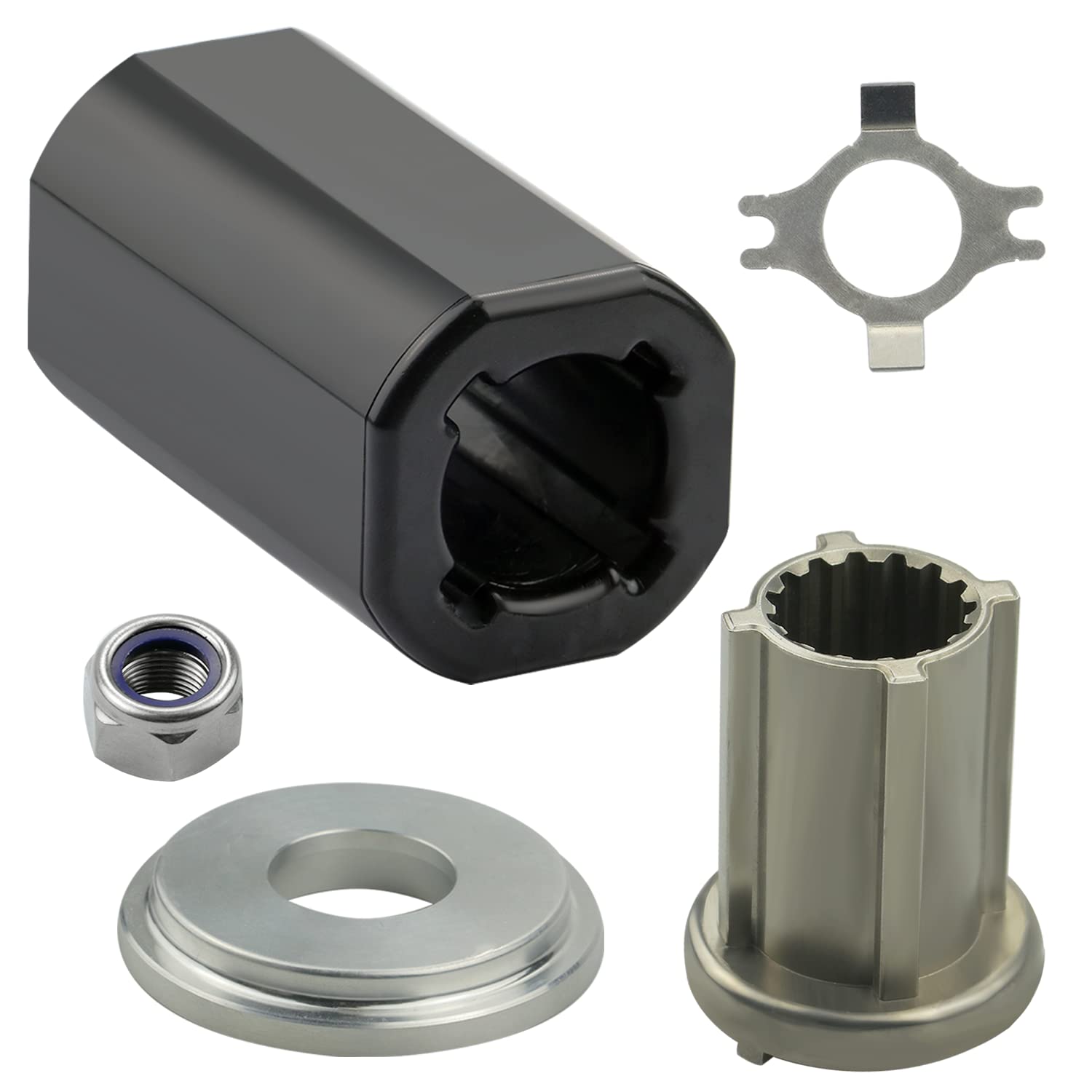 Photo 1 of Mejiao Mercury Prop Hub kit 5-Piece Set Boat Propeller Hub Kit 835257Q1 Flo-Torq II Hub Kit Replacement for Mercruiser Alpha/Mercury 135-300 HP/Bravo One/Mariner 40-60 HP CT/Alpha One