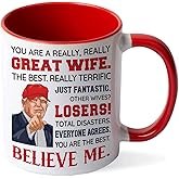 Viberty Valentine Day Gift for Wife from Husband, Gift for Her, Wedding Anniversary, Christmas, Mothers Day, Funny Wife Gifts Idea for Birthday, Wife Ceramic Mug 11Oz