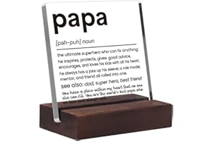 OCCDESIGN Grandpa Gifts, Papa Gifts, Grandfather Gift, Unique Gifts for Grandpa, Grandpa Birthday Gifts, Papa Gifts from Grandchildren Fathers Day for Papa Gifts for Papa Acrylic Plaque Home Desk Signs