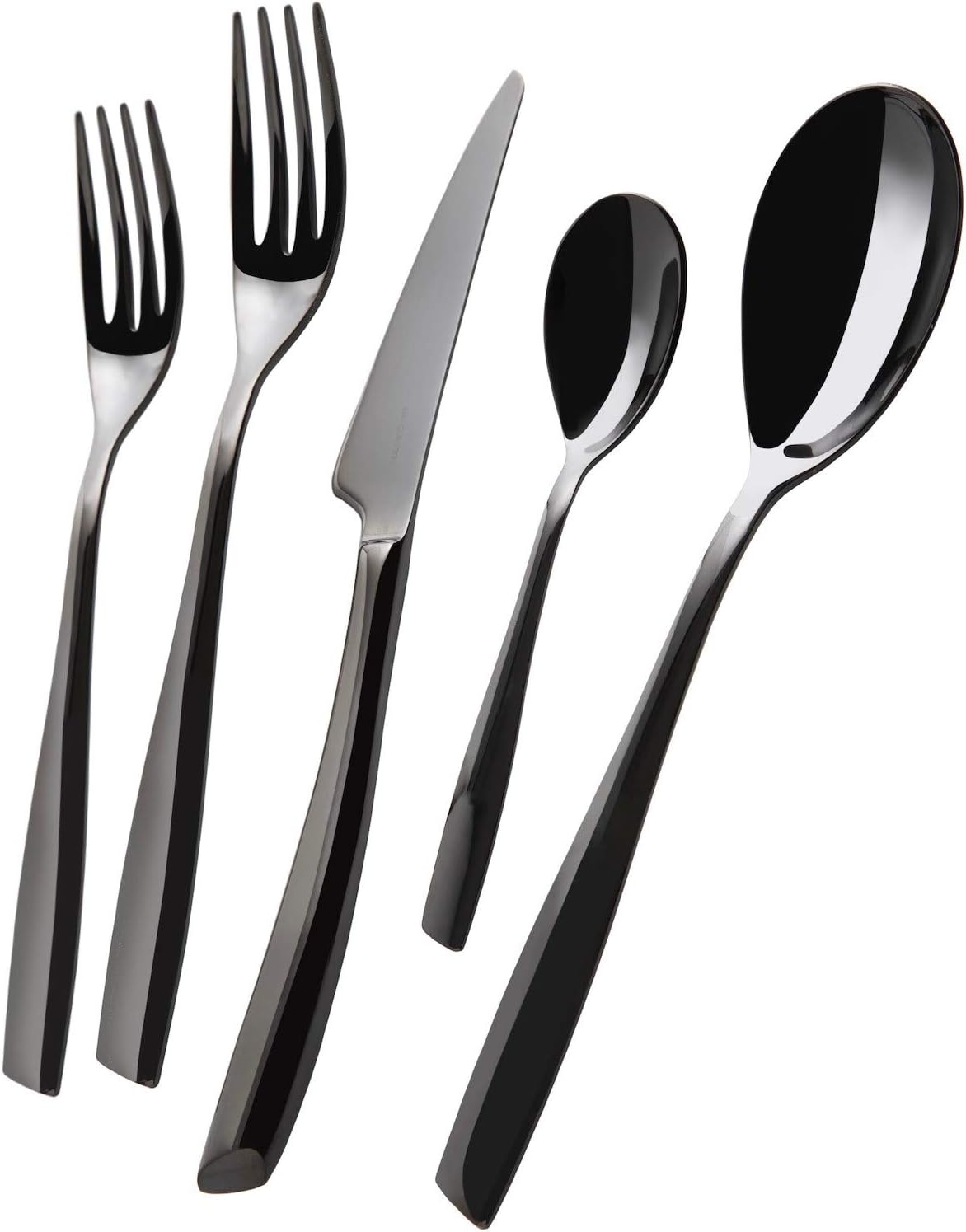 Bugatti Italy Riviera Black 5 Piece Place Setting flatware