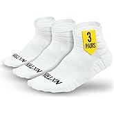 NXTRND 3 Pairs Compression Running Socks for Men, Cushion Athletic Ankle Socks, Basketball, Football, Hiking