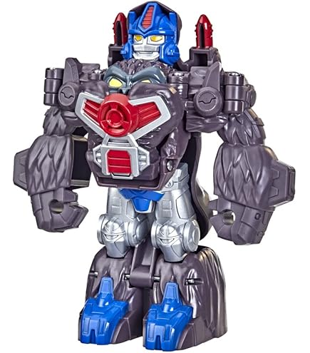 Transformers Playskool Heroes Mega Mighties Rescue Bots Academy - Figura Optimus Prime Da 25,4 Cm, Giocattolo Per Bambini 3+ - 3