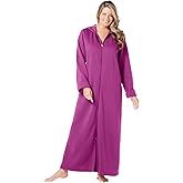 Dreams & Co. Plus Size Long Hooded Fleece Sweatshirt Robe