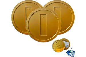 Retro Gold Coin Card Holder, Credit Card Sleeve with Hidden Slot, 3D Printed to Pay Coins, Retro Game Gold Coin Credit Cards 