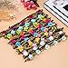 eBoot 12 Pieces Multicolor Rose Flower Headband Women Girl Fashion Floral Crown Garland Headbands with Elastic Ribbon
