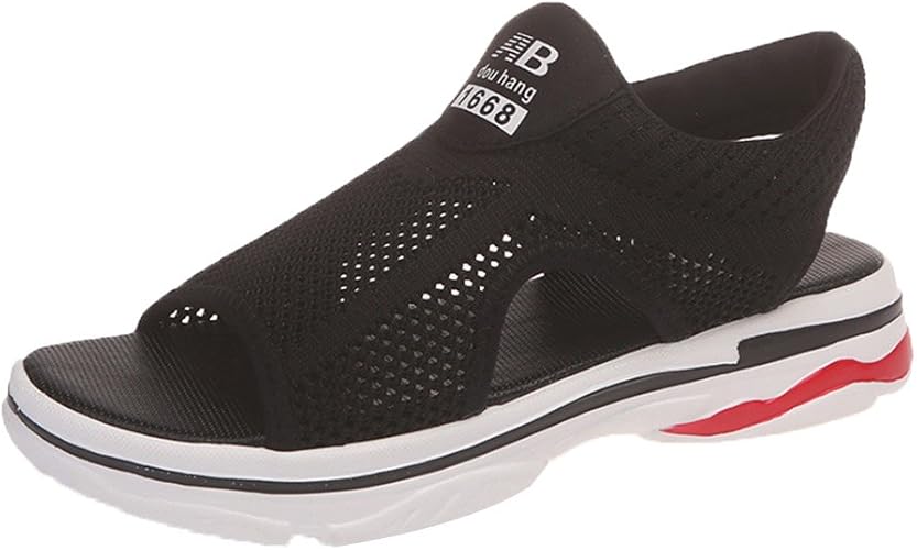 Amazon ジャンーウェ スニーカーサンダル レディース 厚底 オープントゥ メッシュ 通気 軽量 スボーツ カジュアル Jiangwei ジャンーウェ スポーツサンダル