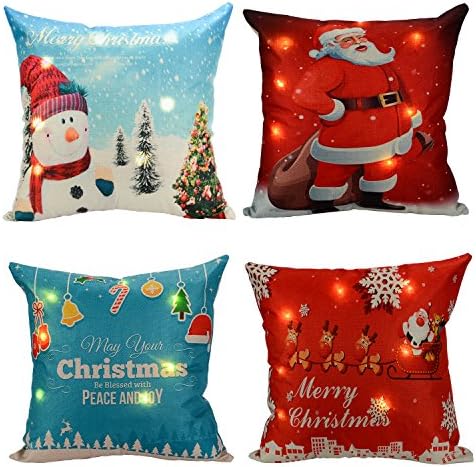 Wonder4 Thanksgiving Throw Pillow Cover Decorative Home Decor Design Pumpkin Celebrate Harvest Cotton Linen Sofa Cushion Cover Throw Pillow Case Thanksgiving Series (Snowman)