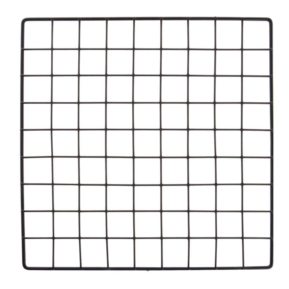 Mini Black Grid Panel 14" W x 14" H 1.5" Squares Grid Panel Vinyl