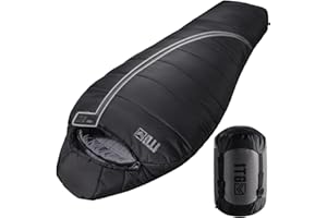 Mummy Sleeping Bag, 26 to 36℉ All Season Camping Sleeping Bag for Adults Cold Weather with Adjustable Hood, Phone Pocket for 