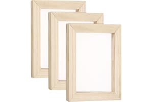 MECCANIXITY 3pcs Paper Making Layer, 7.1x5.9 Inch Wood with 160 White Mesh for DIY Project