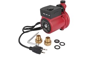 SHYLIYU 115V/60Hz 3/4 inch Outlet Cast Iron Pressure Booster Pump Hot Water Automatic Recirculating Pump Cast Iron Circulator Pump