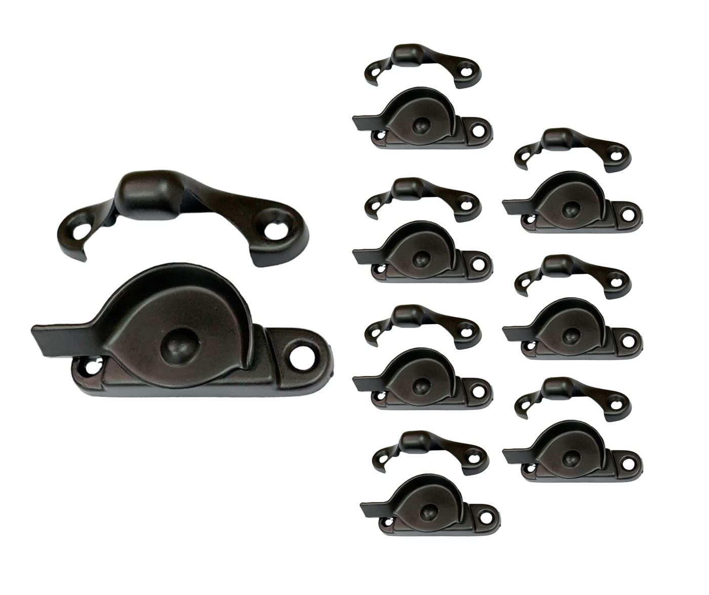 QCAA Zinc Die Cast Window Sash Lock, 2-7/16", Oil Rubbed Bronze, 8 Pack — image 1