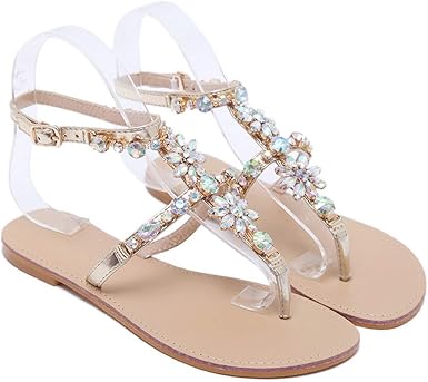 bling flat sandals uk
