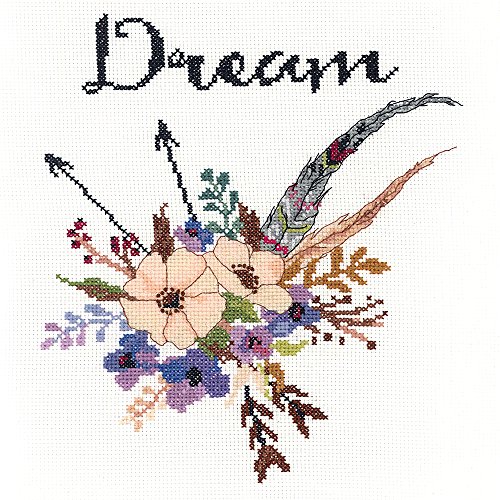 Janlynn 182-0407 "Watercolor Flowers Dream" Counted Cross Stitch Kit