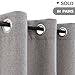 jinchan Linen Fabric Moderate Blackout Curtain Panels for Bedroom Room Darkening Drapes for Living Room Window Treatment Set (2 Panels, 84-Inch, Soft Gray)