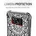 KIOMY Clear Case for Samsung Galaxy S8, Shockproof Bumper Protective Cell Phone Back Cover with Airbags Corners, TPU Silicone Cute Case with Henna Mandala White Flowers Floral Design