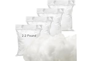 Woanger 2.2pound/ 35oz Polyester Polyfill Stuffing for Stuffed Animals Pillow Cushions Soft Cotton Poly Fiberfill Stuffing High Resilience Fiber for Couch Making Fluff Crafts Home Decors