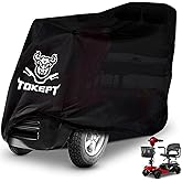 Tokept Mobility Scooter Cover, Heavy Duty 420D Oxford Fabric Electric Scooter Cover, All Weather Outdoor Protective Waterproof Cover with Windproof Buckle Storage Bag (48 inches Length)