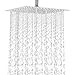 12 Inch Rain Shower Head, NearMoon Stainless Steel Bath Shower, Ultra Thin Rainfall Showerhead Waterfall Body Covering with Silicone Nozzle and Powerful Spray Performance(12'' Square)