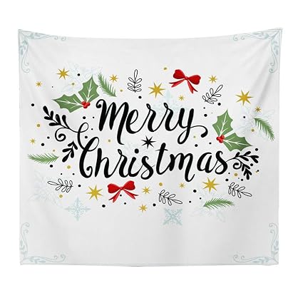Christmas Tapestry Wall Hanging Polyester Elk Reindeer Placemat