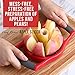 Latest Large Apple Slicer & Corer - Razor Sharp, Stainless Steel Thin Metal Cutter Blades - Ergonomic, Cushioned Handles - Stores Flat In Any Drawer