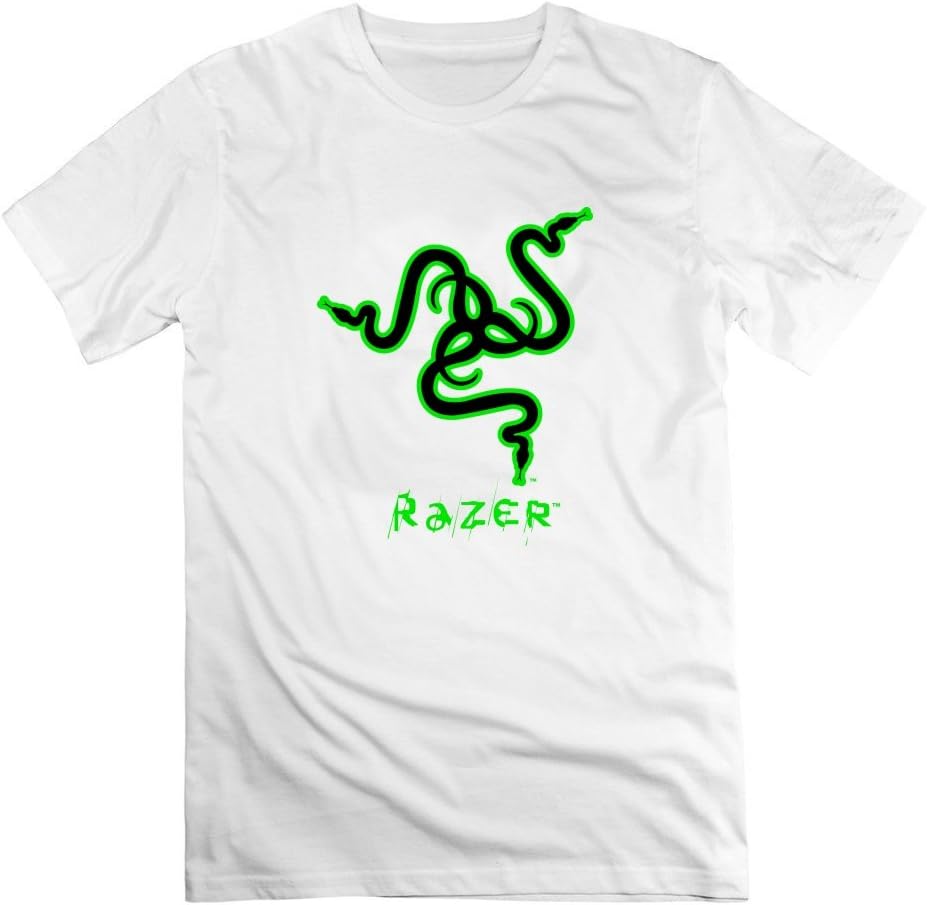 Men Neon Razer Logo Personalized Vogue Off-the-record Gray Shirtsby