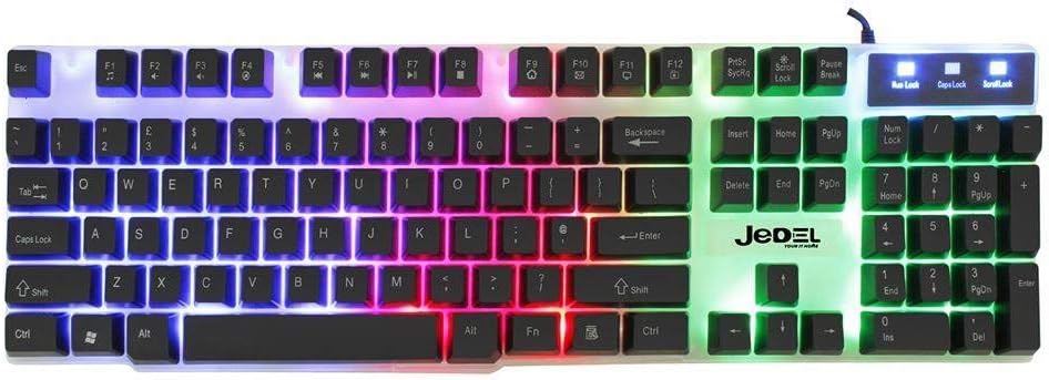 Jedel GK100 RGB Gaming Keyboard & Mouse Set, White,Rgb - Image 4