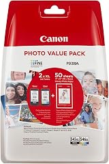 Canon PG-545XL CL-546XL Ink Cartridge Multipack & Photo Paper Value Pack