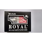 Royal 100% Plastic Big# Bridge Double Decks Display, Pack of 6