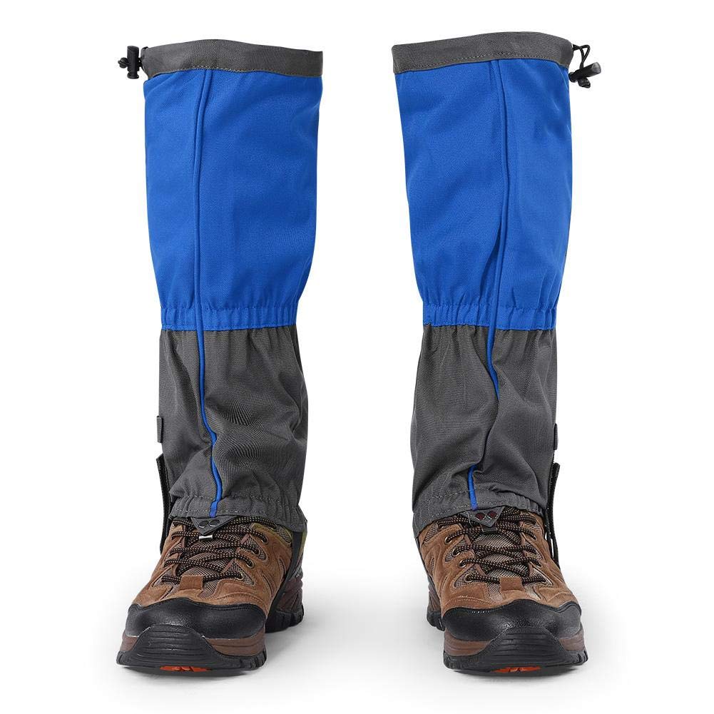 Dilwe 1 Pair Outdoor Leg Gaiters Waterproof Windproof Snow Boot Gaiters for Hiking, Walking, Hiking, Camping, Climbing, Hunting, Fishing(Blue)