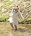 CVERRE Flower Girl Lace Dress Country Dresses with Sleeves 1-6 7-16 (160, Beige)