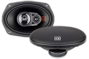 Alphasonik 1 Pair of NS693 Neuron Series 6x9 (420 Watts Max for The Pair) 210 Watts Max Per Speaker 3-Way Full-Range Car Audio Speaker with PEI Dome Tweeter Polypropylene Cone Grilles Included