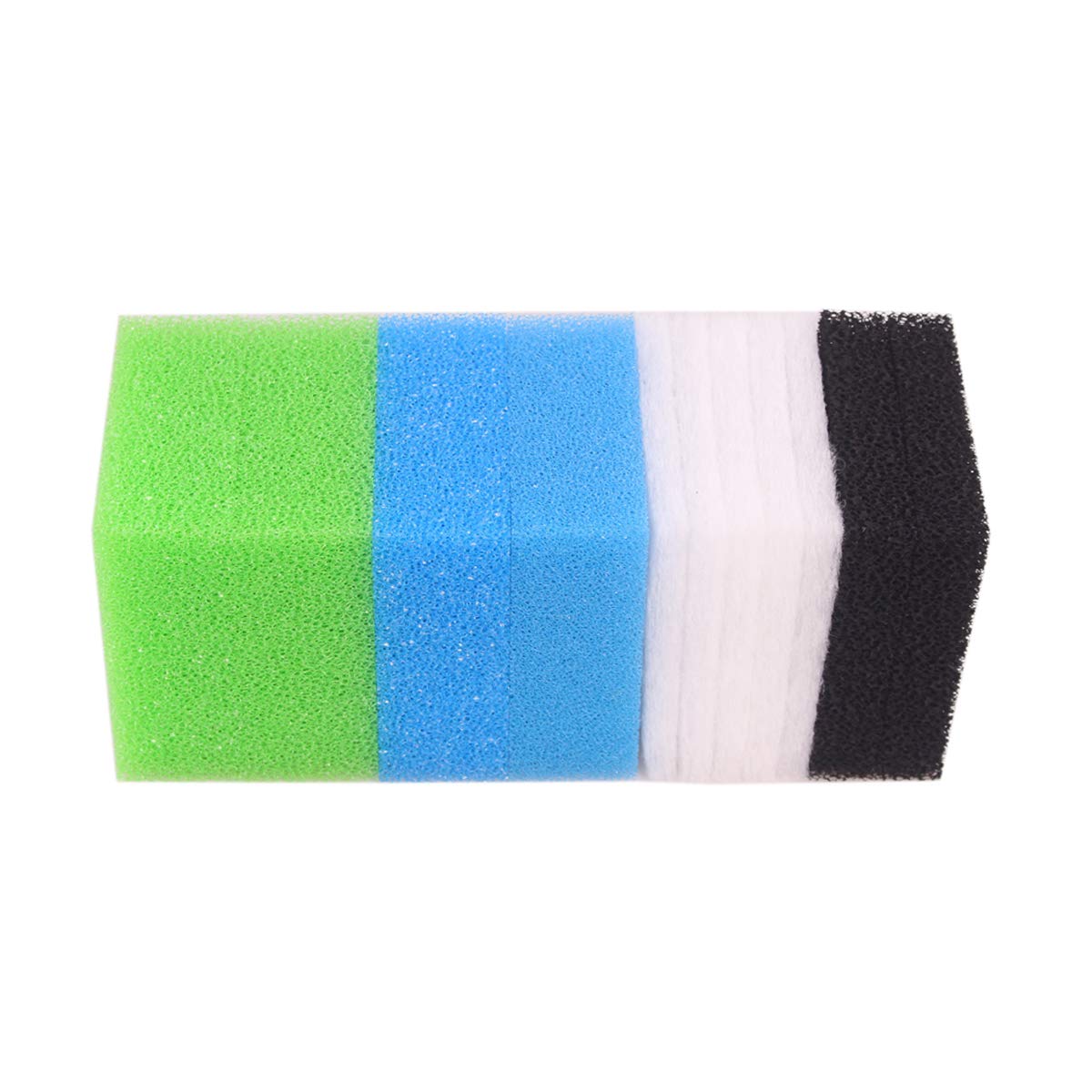 INGVIEE Sets Compatible Aquarium Filter Foam Sponge for Juwel Jumbo/Bioflow 8.0 / XL (1 x Blue Fine, 1 x Blue Coarse, 2 x Green Nitrate, 2 x Black Carbon, 5 x Poly pads)