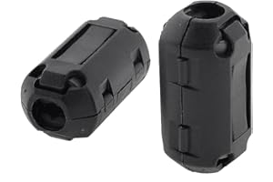 uxcell 2 Pieces RFI EMI Noise Reduce Ferrite Core Filter Black Cable Clip for 6mm Diameter Cable