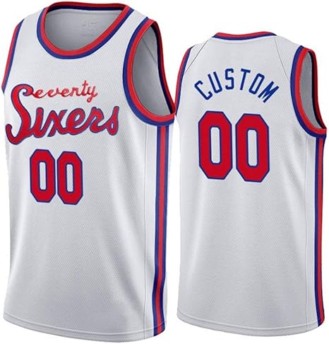 Basketball Shirt Training Wear, Philadelphia 76ers, Custom #00, Tops Sleevless T Shirts: Buy 