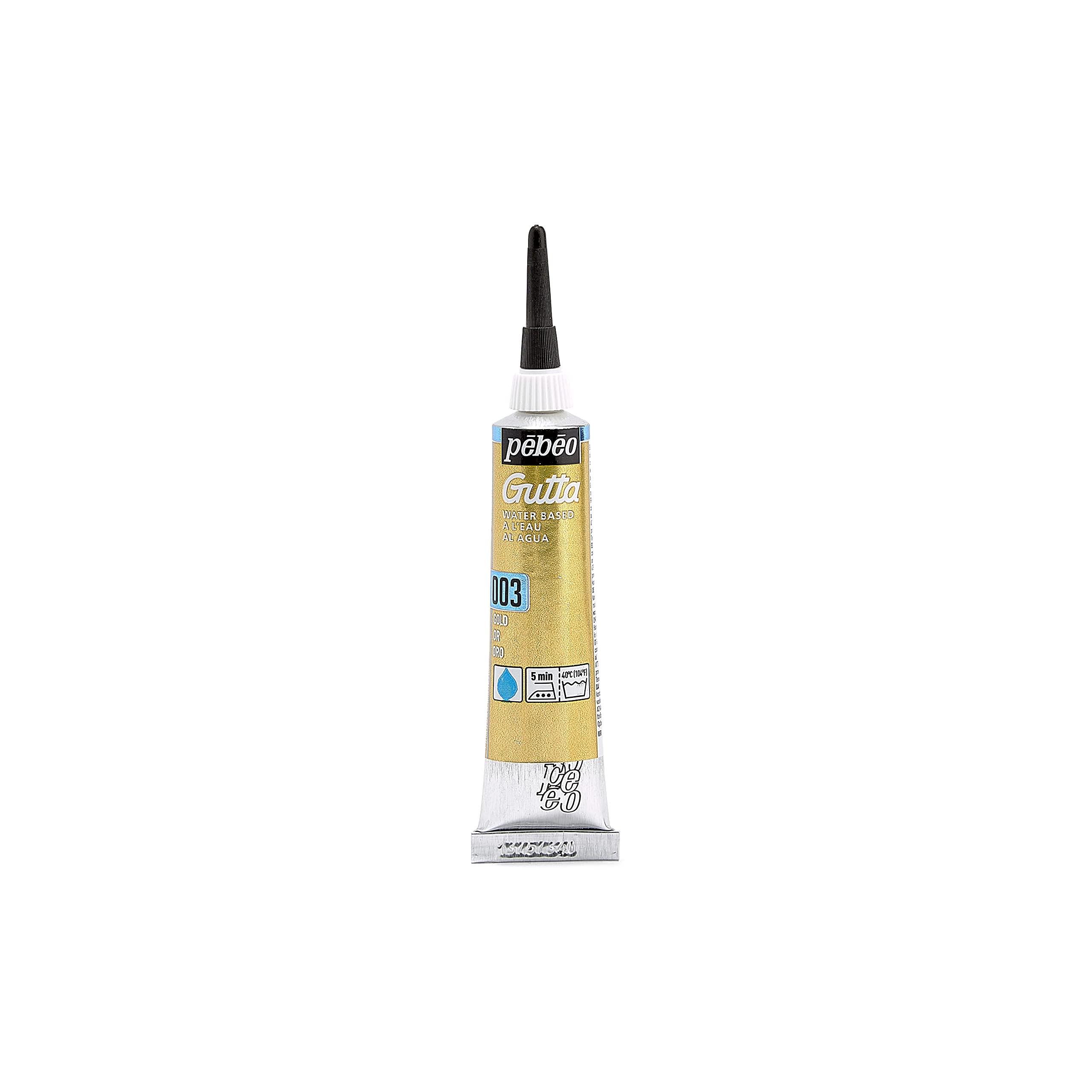 PEBEO 20 ml Setasilk Silk Painting Water Based Gutta Tube, Gold