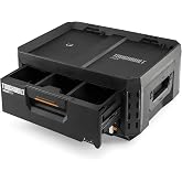 ToughBuilt StackTech 1 Drawer Tool Box, Stackable Organizer, 50 lb Capacity | Heavy-Duty Portable Tool Chest with 8 Dividers, Auto-Latching Drawer &amp; Accessory Rails, Stacks with StackTech System