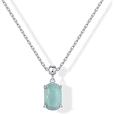 PAVOI Gemstone Gold Charm Necklace for Women - 14K Gold Plated Adjustable Chain Dainty Pendant Gemstone Necklaces with Cute Charms Set - Hypoallergenic Trendy Healing Crystal Pendants