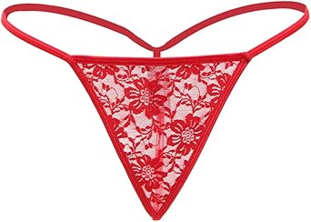 Women Lace Plus Size Panties Red 