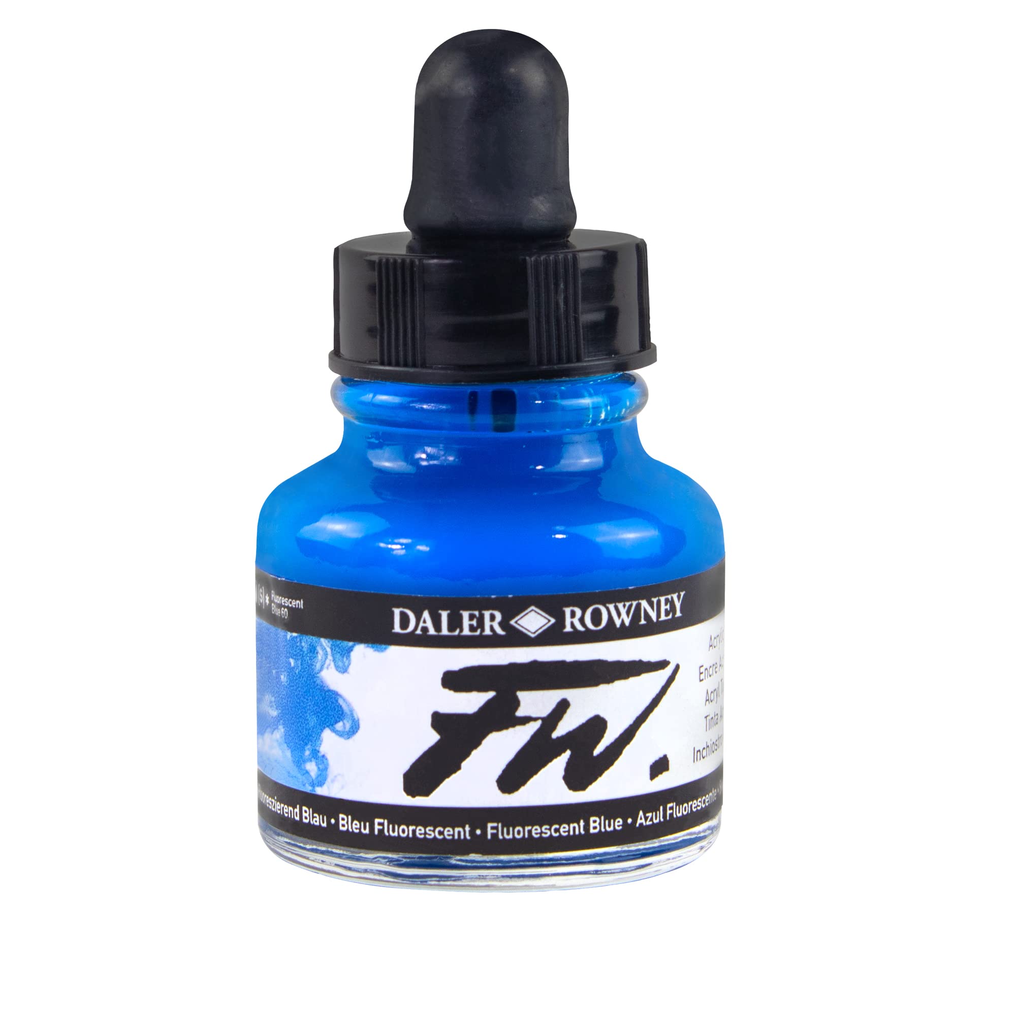 Daler-Rowney FW Artists Ink - Acrylic Artist Ink - Fluorescent - 29 ml - Blue