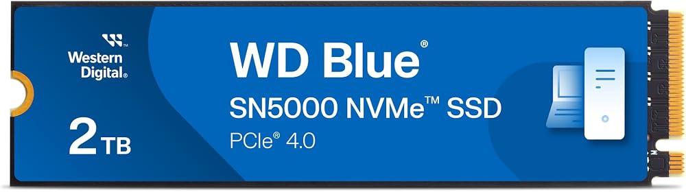 Western Digital WD Blue SN5000 2TB NVMe M.2 2280 PCIe Gen4 SSD