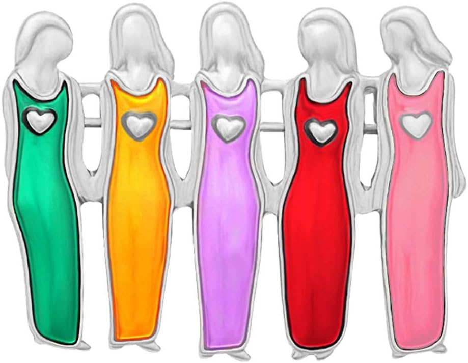 Kiorc Brooch Three Color Fancy Sister Brooch Wild Personality Charm Ladies Jewelry