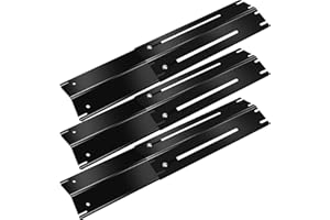 Paayox 13.5" up to 25" Universal Adjustable Grill Heat Plates Shield Flavorizer Bar for Charbroil Nexgrill Uniflame Backyard Dyna Glo Chargriller King Griller, 3 Pcs BBQ Grill Heat Tent Burner Covers
