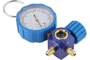Air Condition Manifold Gauge Refrigerant Manifold Gauge Set Manometer and Valve 500psi 35kgf/cm² with Visual Mirror