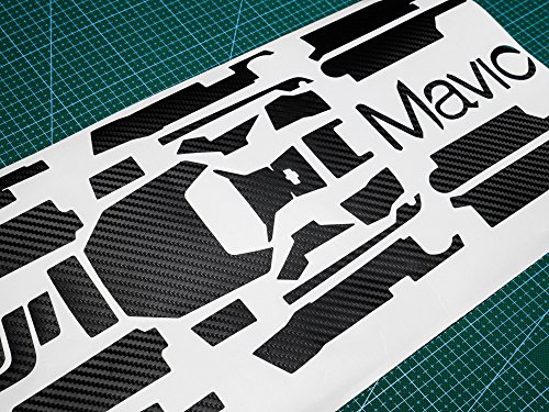 Taco-RC Carbon Fiber Skin Sticker Decal for DJI MAVIC Battery REMOTE BLACK